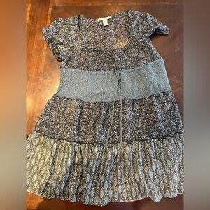 American Rag Blue and Black Floral Dress